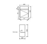 BV31WH Compact Wall Hung Wooden Vanity 465x260mm - Various Colours
