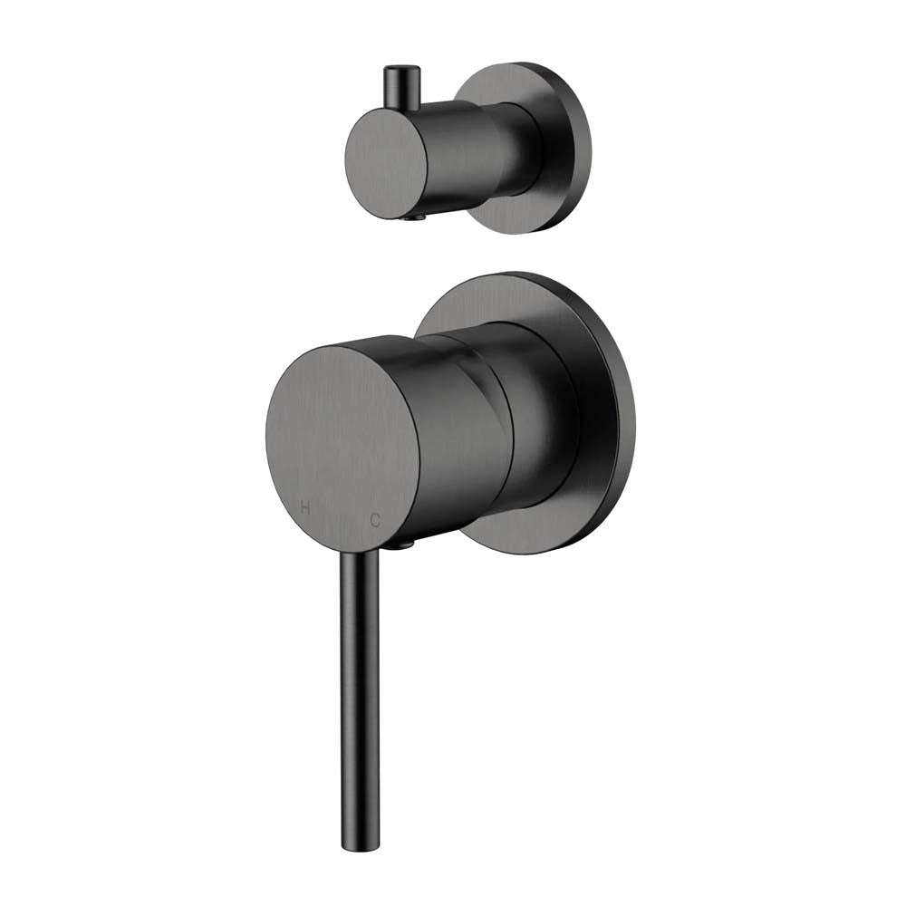 SMD02 Round Shower / Bath Mixer with Diverter (Separate Backplate) - Various Colours
