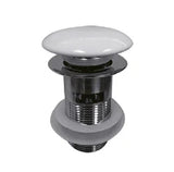 EC Basin Pop Up Waste - White Ceramic Finish