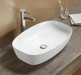 Celeste Gloss White Above Counter Ceramic Basin 505x380mm / 600x380mm