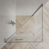 SS0817 - 10mm Semi Frameless Shower Screen with Top Glass Plate - Various Colours & Sizes