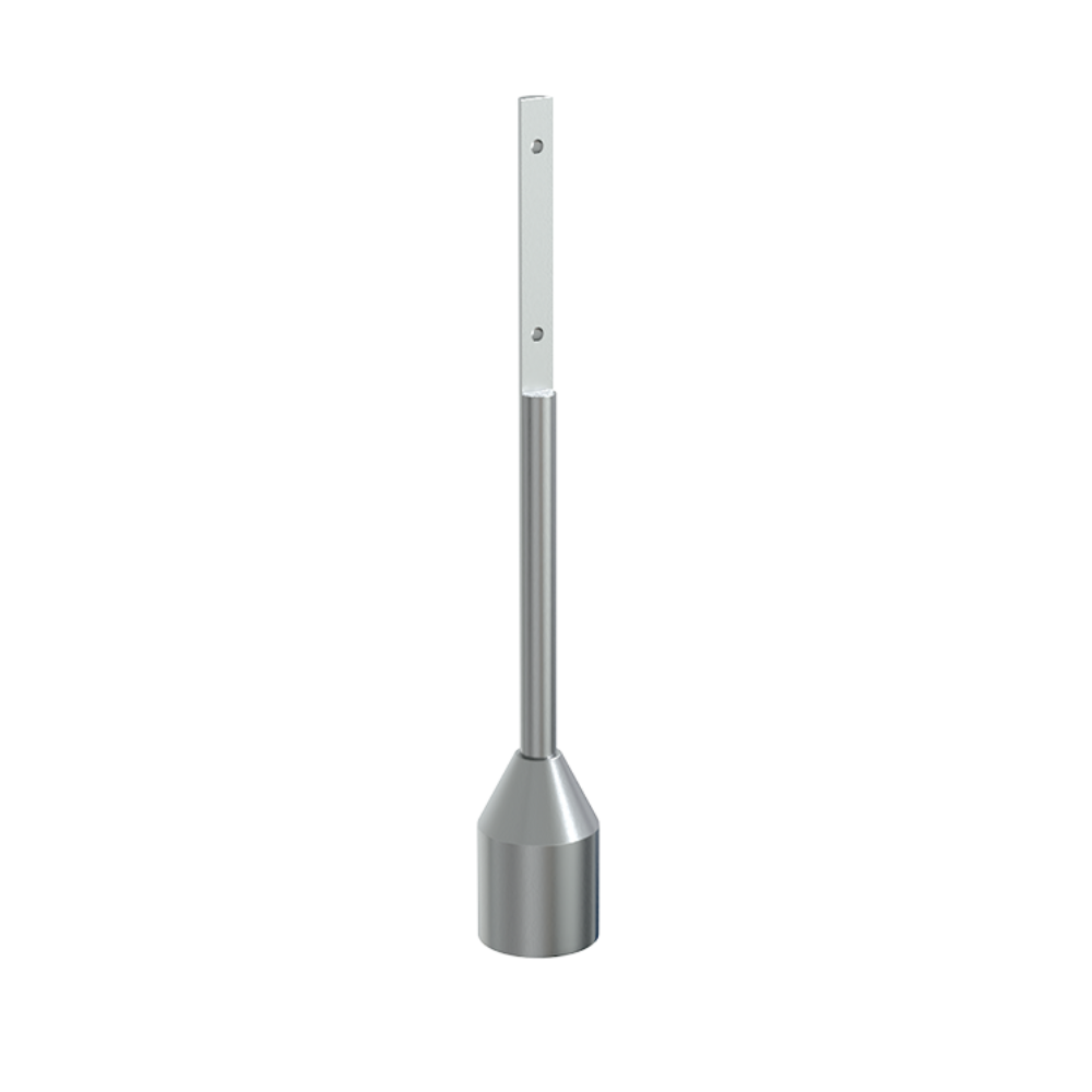 150mm Rebated Shaft Foot Assembly in Satin Stainless Steel - 110_150LEG