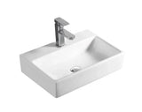 Glacial Gloss White Above Counter Ceramic Basin 510x360mm