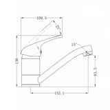 BM23 Bench Mount Round Swivel Basin Mixer - Chrome