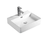 Vivid Gloss White Above Counter Ceramic Basin 500x420mm / 600x420mm