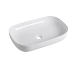 Boreal Gloss White Above Counter Ceramic Basin 600x390mm