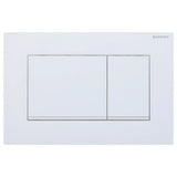Square Button Flush Plate for Geberit In-Wall Cistern Toilet - Matte White