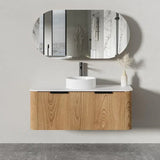 BV47WH (500mm Depth) Wooden Fluted Curved Wall Hung Vanity- 900 / 1200 / 1500mm