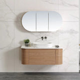 BV50WH (500mm Depth) Wooden Curved Wall Hung Vanity- 900 / 1200 / 1500mm
