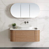 BV50WH (500mm Depth) Wooden Curved Wall Hung Vanity- 900 / 1200 / 1500mm