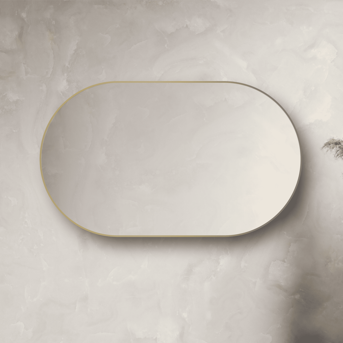 Oval Horizontal Framed Mirror 1200x800mm / 1500x900mm - Various Colours (Framed)