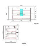 BV58WH Timber Curved Wall Hung Vanity - 750 / 900 / 1200 / 1500 / 1800mm
