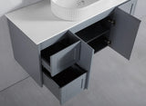 BV56WH (460mm Depth) Matte Grey Shaker Wall Hung Vanity - 600 / 750 / 900 / 1200 / 1500 / 1800mm