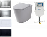 BM Geberit In Wall Package - Zurich Tornado Rimless Floor Pan, Inwall Cistern and Button