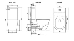 Zumi Donna eight Back To Wall Tornado Flush Toilet Suite with Soft Close Seat (Stock Clearance)