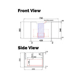 BV16WH Ash Woodgrain Fingerpull Wall Hung Vanity - 750 / 900 / 1200 / 1500 / 1800mm