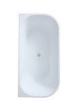 Back to Wall Freestanding Bath 1500 / 1700mm - Matte Black & White