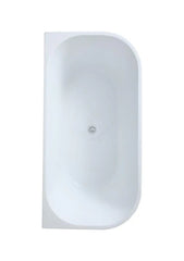 Back to Wall Freestanding Bath 1500 / 1700mm - Matte Black & White