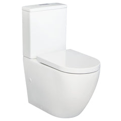 Short Projection Back To Wall Tornado Rimless Flush Toilet Suite with Soft Close Seat - White (4 Star)