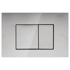 Square Button Flush Plate for R&T In-Wall Cistern Toilet - Chrome