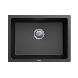Granite Black Single Bowl Undermount / Topmount Sink 610x457mm - Various Colours