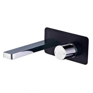 Zenon Wall Basin Mixer (WMSC 13 BLK/CP) Black & Chrome - Stock Clearance