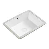 Koco Rectangular Undermount Ceramic Basin 470 x 350 x 173mm - Matte White