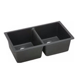 Granite Black Double Bowls Undermount/Top mount Kitchen Sink 838x476mm - Various Colours