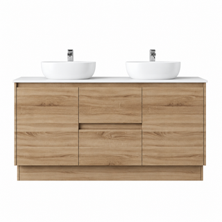 BV17 (520mm Depth) Woodgrain Fingerpull Freestanding Vanity - 1500mm