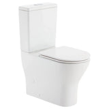 Raised Height Back To Wall Tornado Rimless Flush Toilet Suite with Soft Close Seat - White (4 Star)