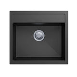 Granite Black Single Bowl Kitchen Topmount Sink 560x510mm - Various Colours