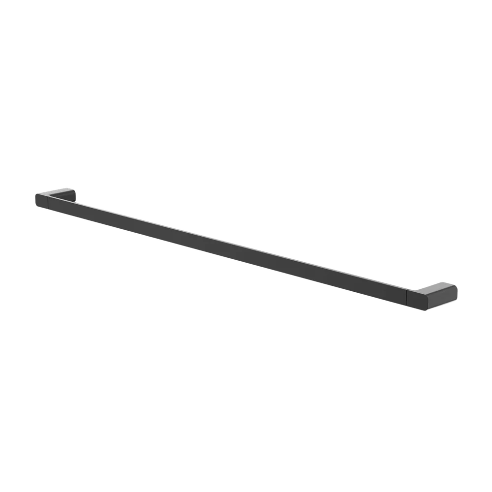 Black Square Single Towel Rail 600mm long (6024) - Stock Clearance