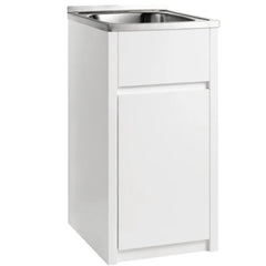Laundry Trough & PVC Cabinet 455x555mm / 600x500mm - Gloss White