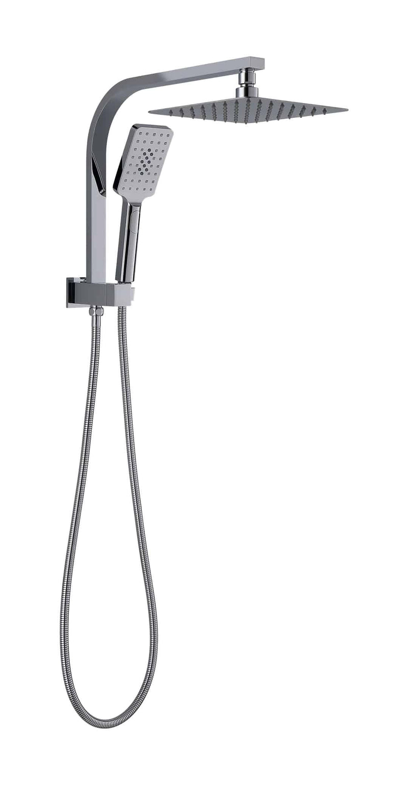 Square Compact Dual Shower Rail - Various Colours