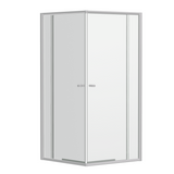 SS39 Chrome Corner Entry Sliding Shower Screen (Front + Return) - Various Sizes