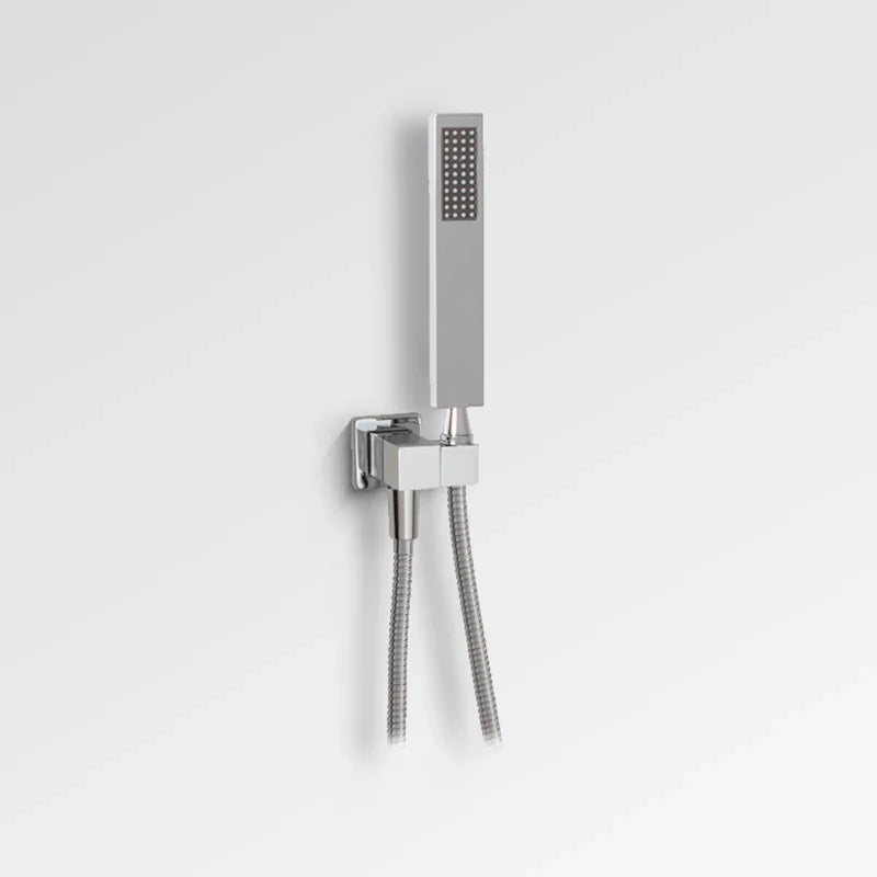 Slim Square Hand Shower On Holder - Various Colours