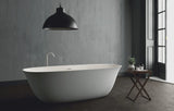 Signature Oval Solid Surface Freestanding Bath 1650mm - Matte White