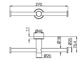 Round Twin Toilet Roll Holder - Various Colours