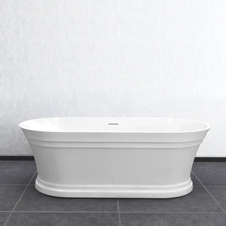 Hampton Style Oval Freestanding Bath 1500 / 1700 mm - Gloss White