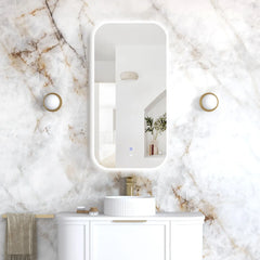 Soft Square LED Mirror Touchless 450x900mm - Frameless / Framed
