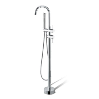 Round Freestanding Bath Mixer/Filler with Hand Shower Set - Various Colours