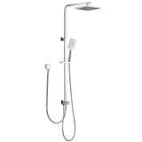 Retro-fit Square Dual Shower Rail - Chrome / Black