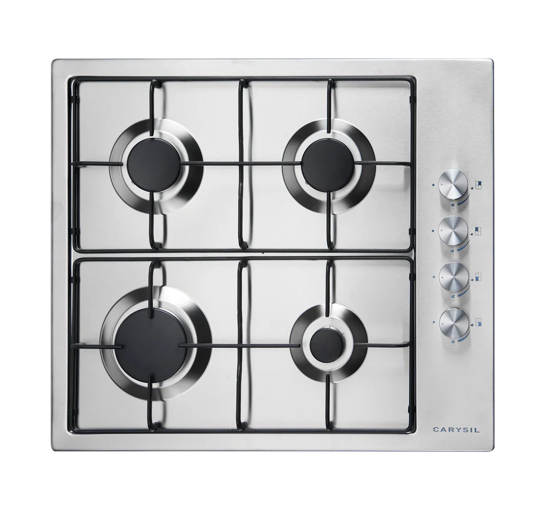 Carysil Built-In Stainless Steel 4 Burner Gas Hob - Various Colours