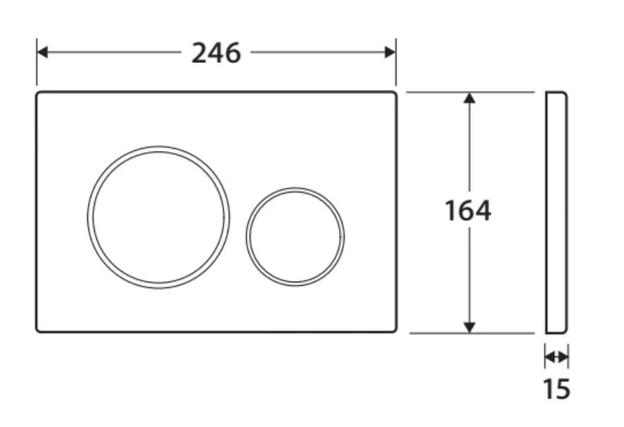 Geberit In Wall Package - Tornado Rimless Floor Pan, Inwall Cistern and Button