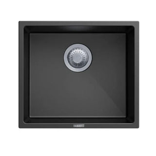 Granite Black Single Bowl Undermount / Topmount Sink 457x406mm - Various Colours