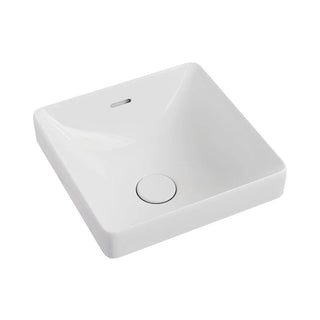 Tranquil Square Semi-Inset Ceramic Basin with Overflow 345x345mm - Various Colours