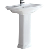 Heritage Premium Ceramic Pedestal / Freestanding Basin 560x420mm - Gloss White