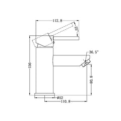BM01 Bench Mount Round Pin Basin Mixer - Floor Display Clearance