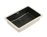 Chica Rectangular Undermount Ceramic Basin 560 x 380mm - Matte Black
