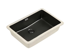 Chica Rectangular Undermount Ceramic Basin 560 x 380mm - Matte Black